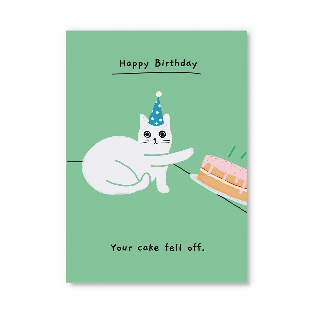 Postcard · 'Your cake fell off'