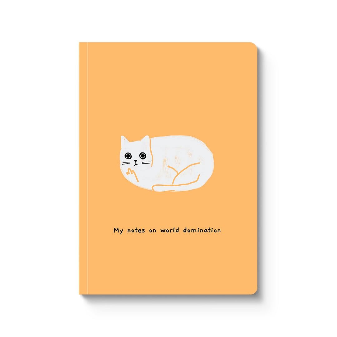 Paperback notebook · 'world domination'