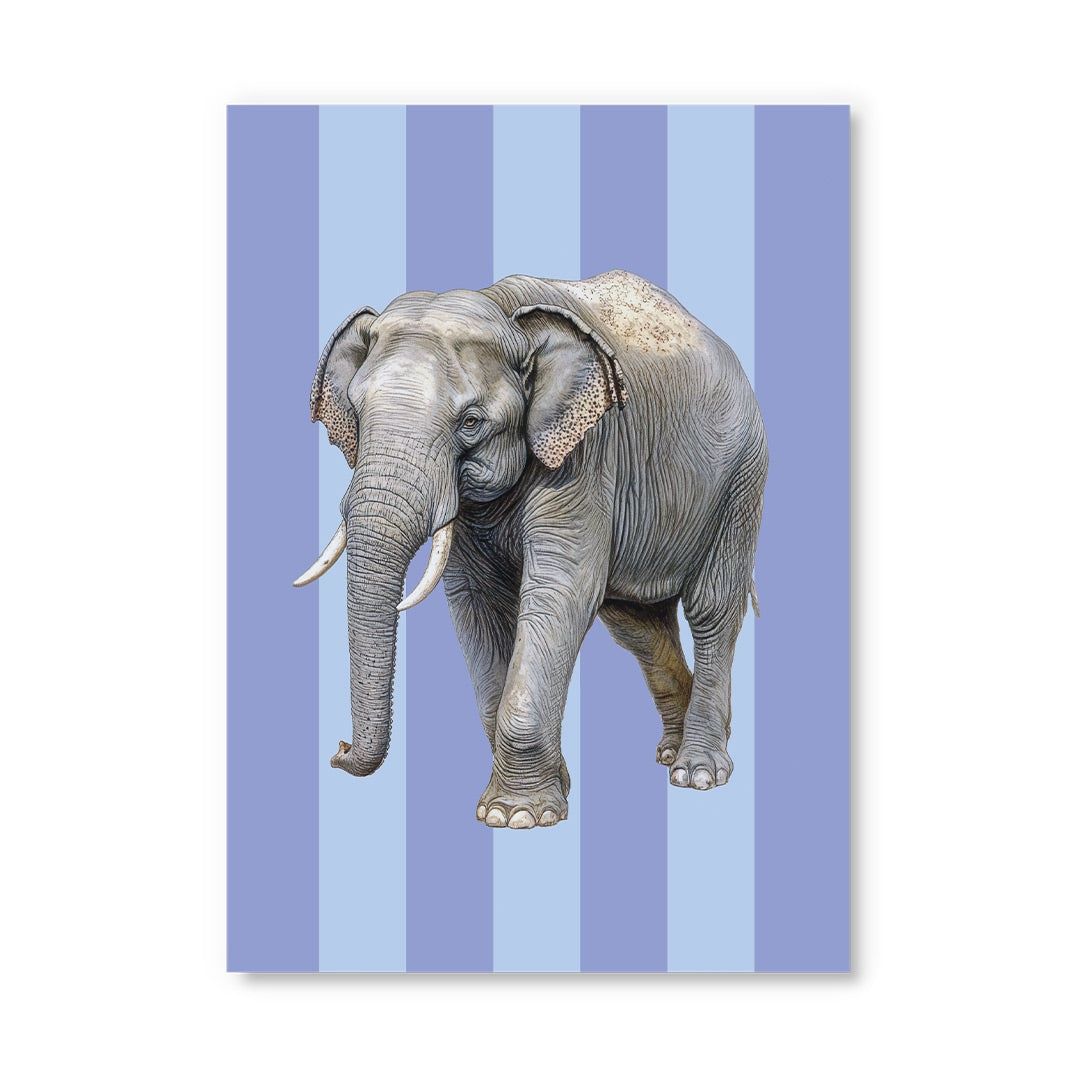 Postcard · Striped Elephant