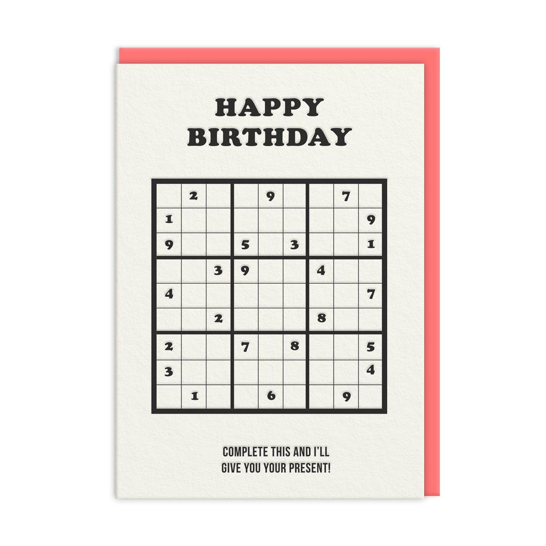 Wenskaart · 'Complete This Sudoku'