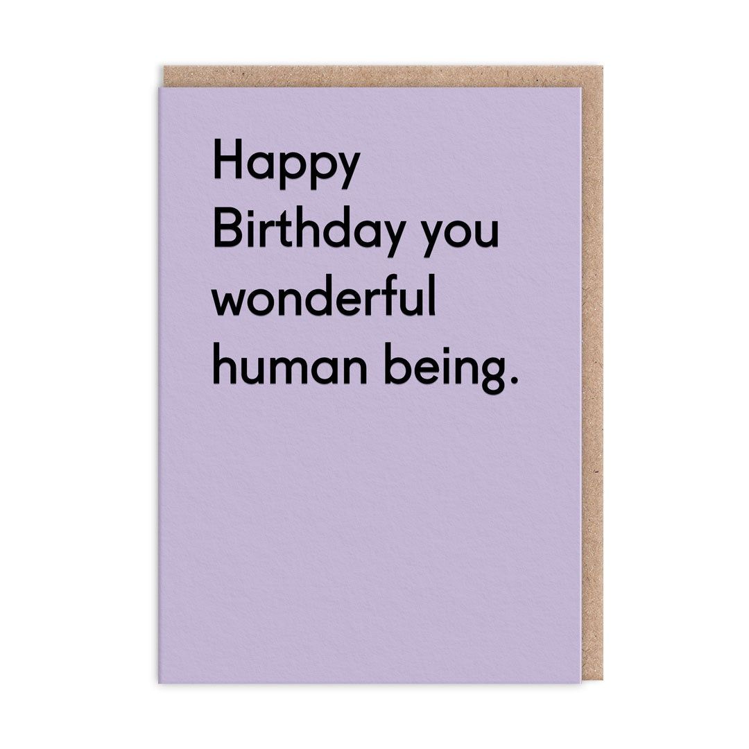 Wenskaart · 'Wonderful Human Being'