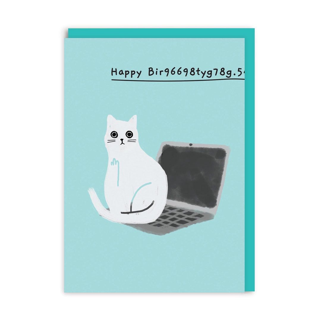 Wenskaart · 'Happy Bir9669.. laptop'