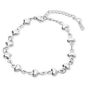 Armband hearts silver