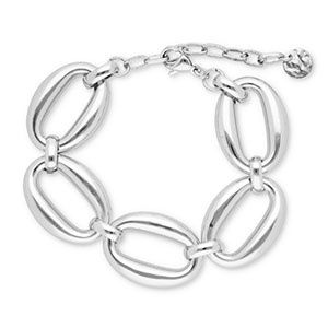 Armband schakels ovaal silver