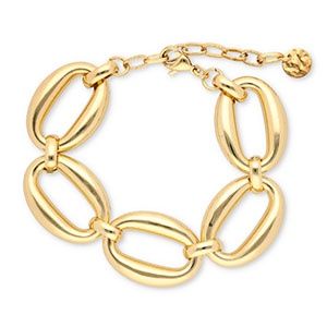 Armband schakels ovaal gold