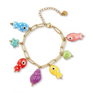 Armband met bedels sea multicolour