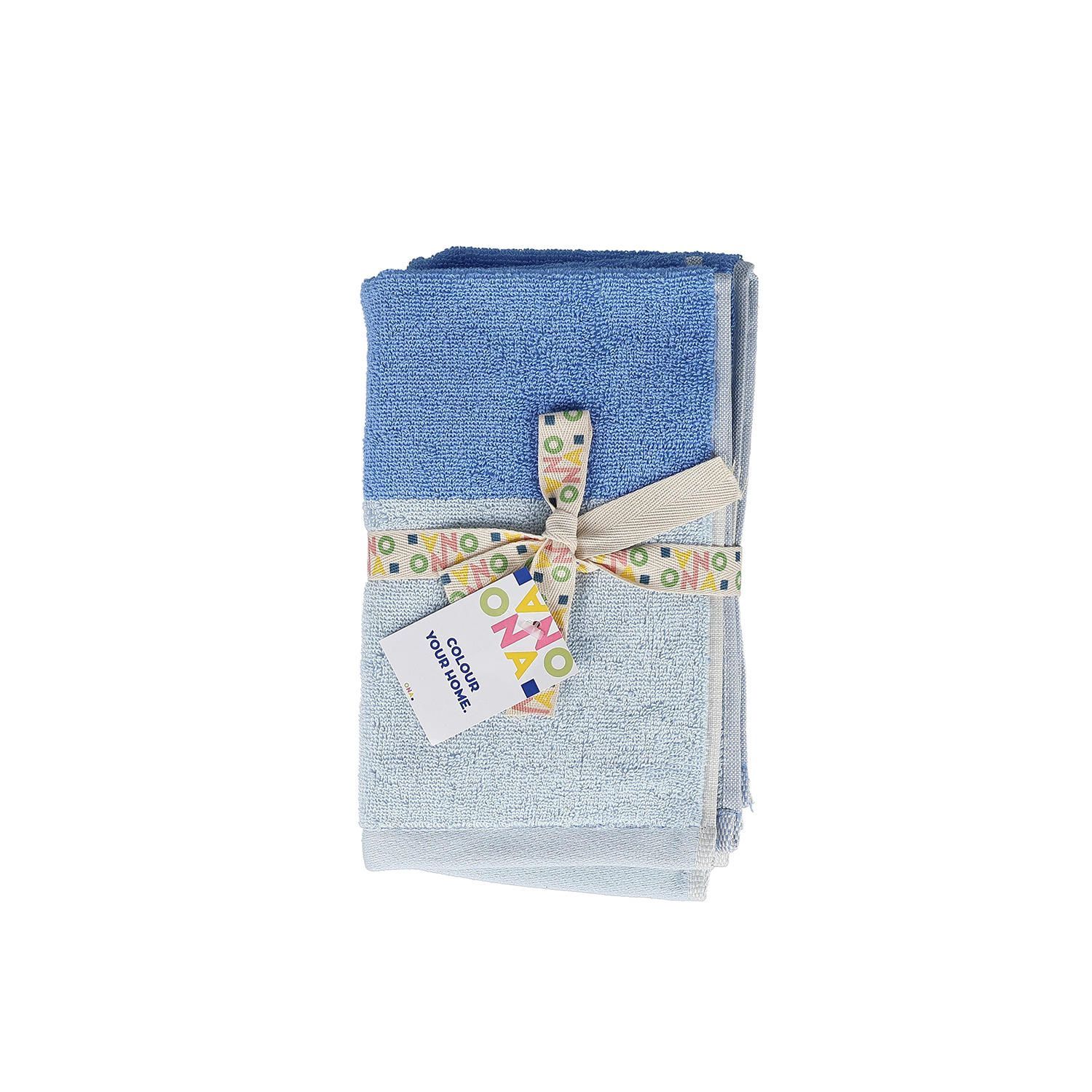 ONA · Handdoek 30x50 ocean blue Pixie - Set van 2