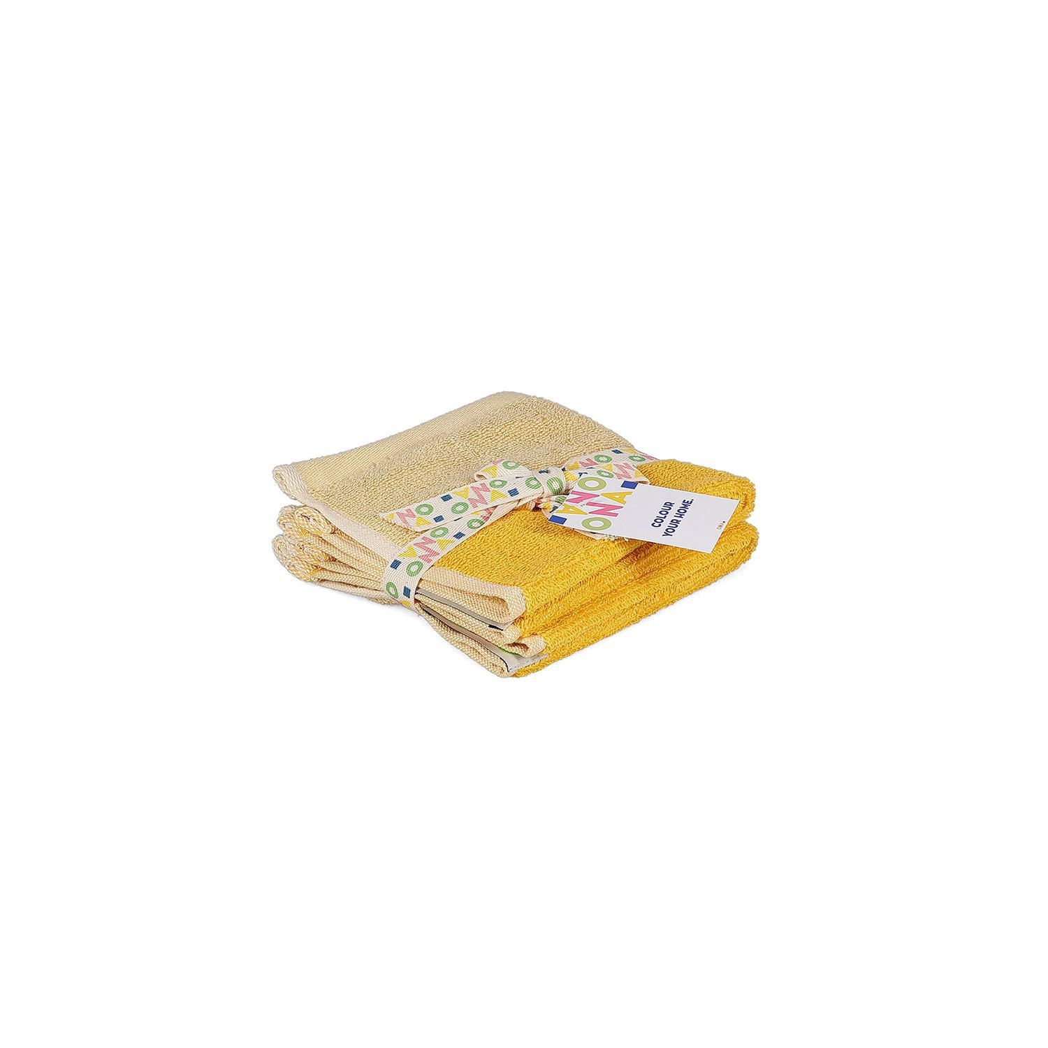 ONA · Handdoek 30x30 sunny yellow Pixie - Set van 2