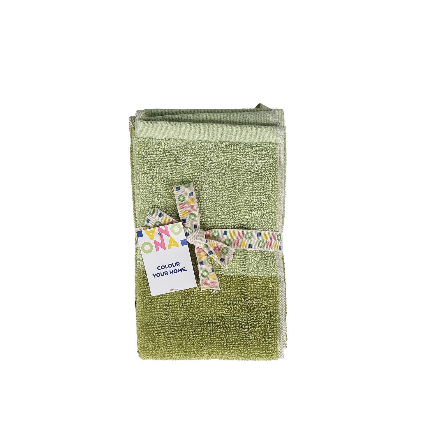 ONA · Handdoek 30x50 pistachio Pixie - Set van 2