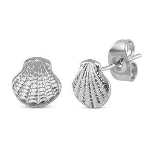 Oorbellen · schelp silver