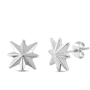 Oorbellen · ster silver 13mm