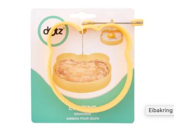 Eibakring uit silicone beer geel