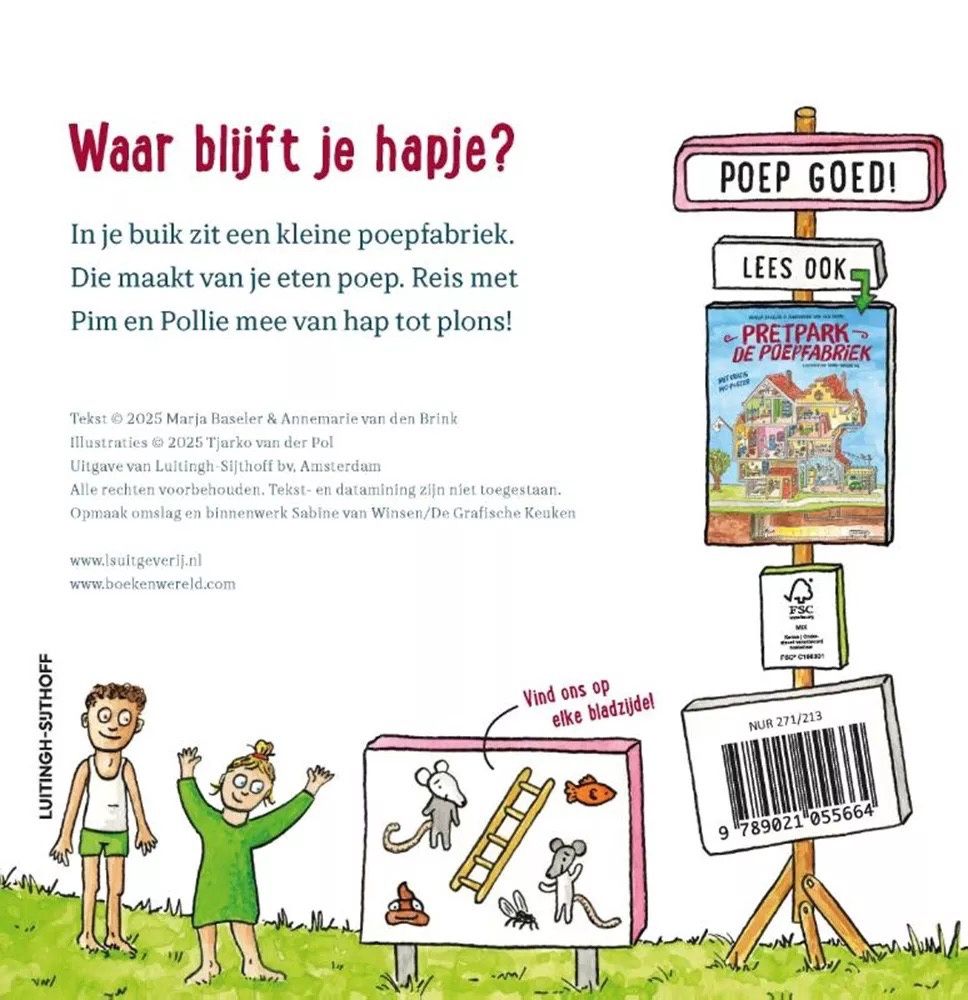 Prentenboek: De kleine poepfabriek. 3+