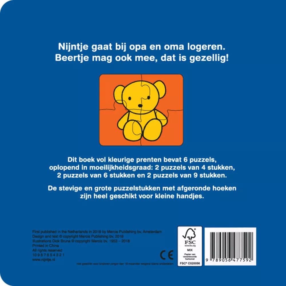 Nijntje logeert bij opa en oma. (puzzelboek)