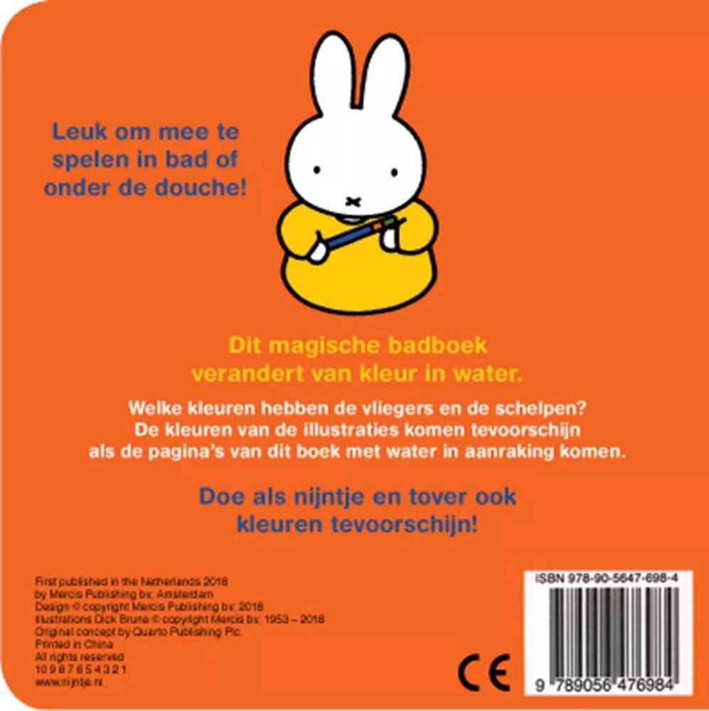 Nijntje tovert kleuren, magisch badboek. 3+