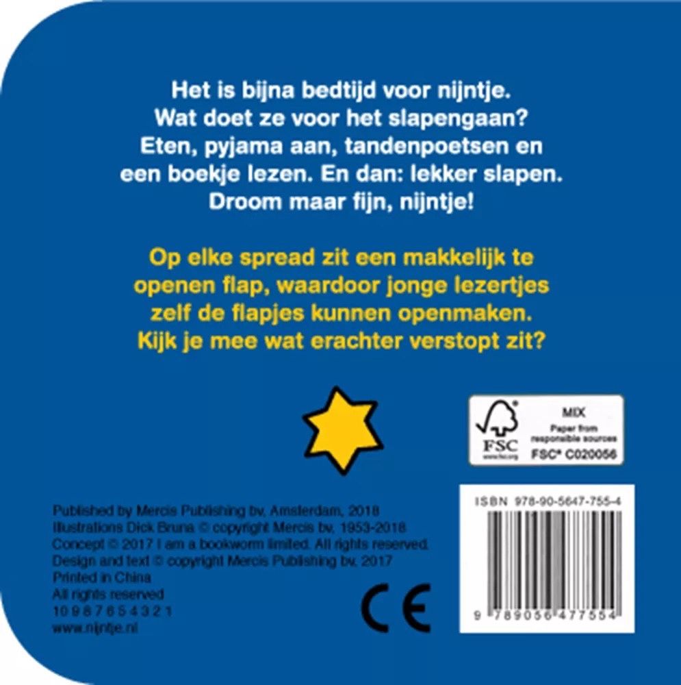 Flapjesboek: Naar bed met Nijntje. 2+