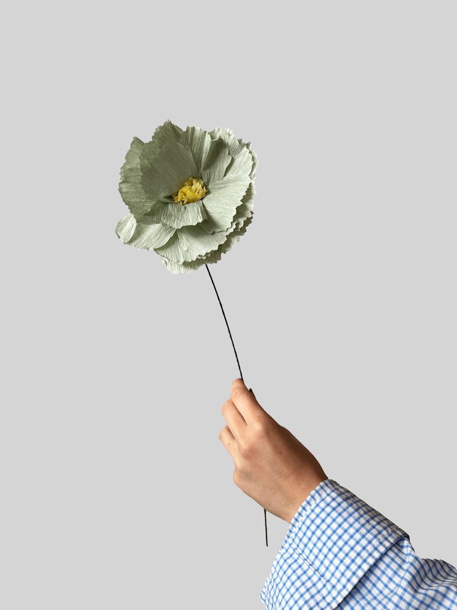 Studio About · Paper flower peony mint