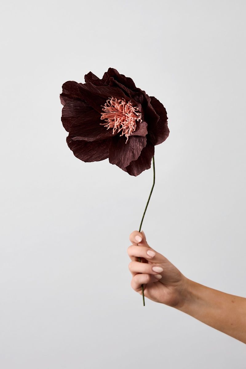 Studio About · Paper flower rhapsody rose brown