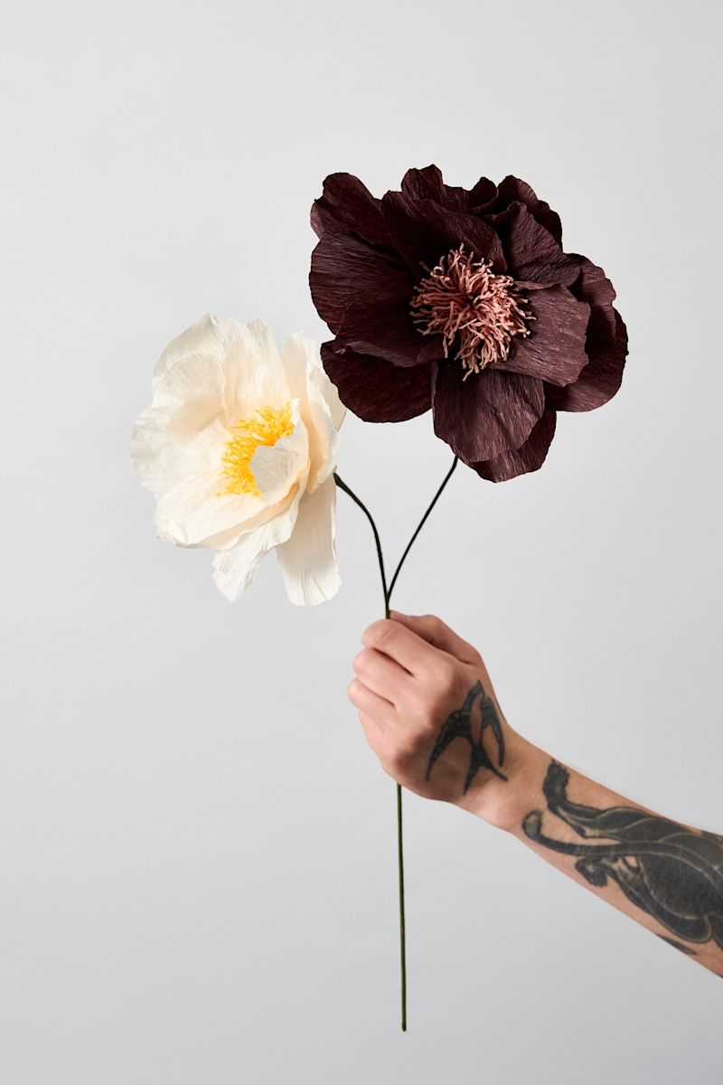Studio About · Paper flower rhapsody rose brown
