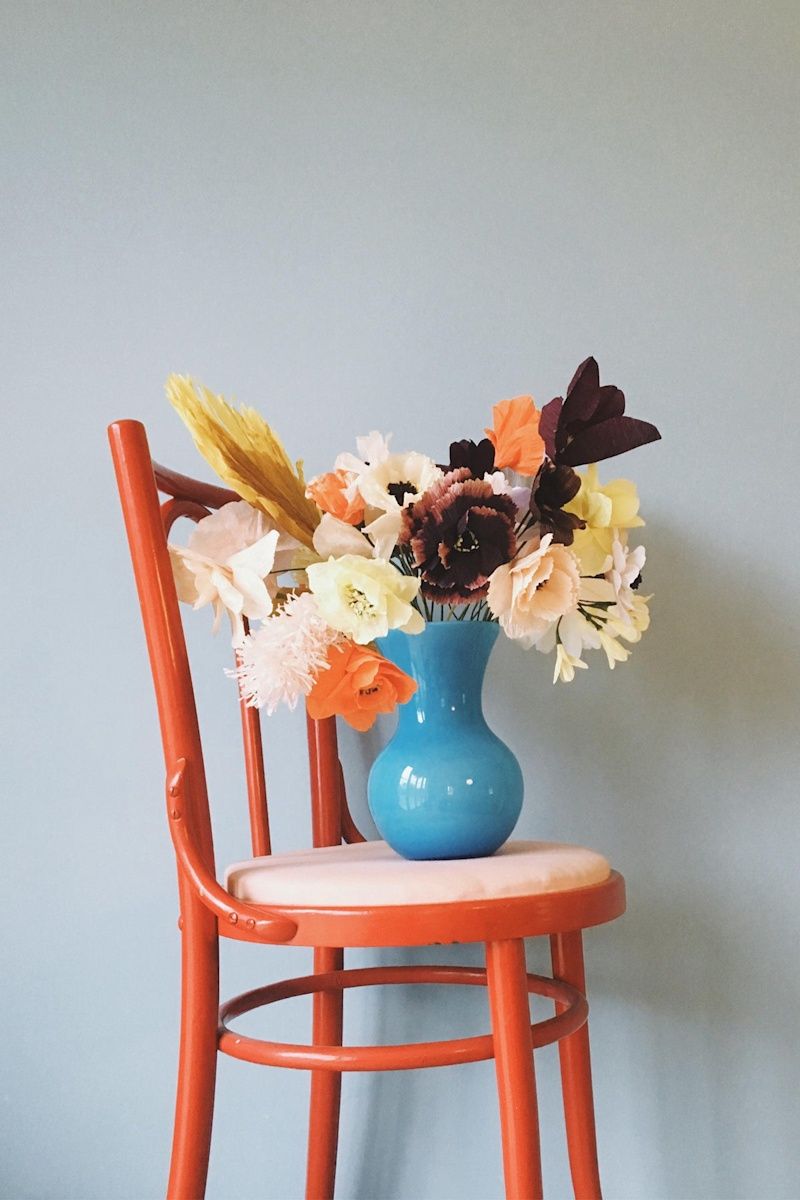 Studio About · Paper flower ice poppy rose