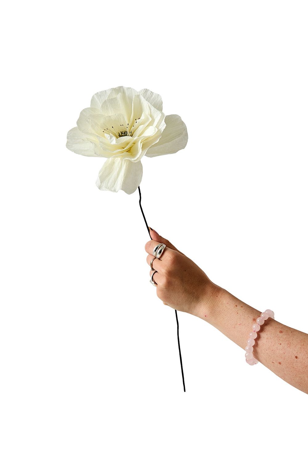 Studio About · Paper flower rosa la paloma grande sand