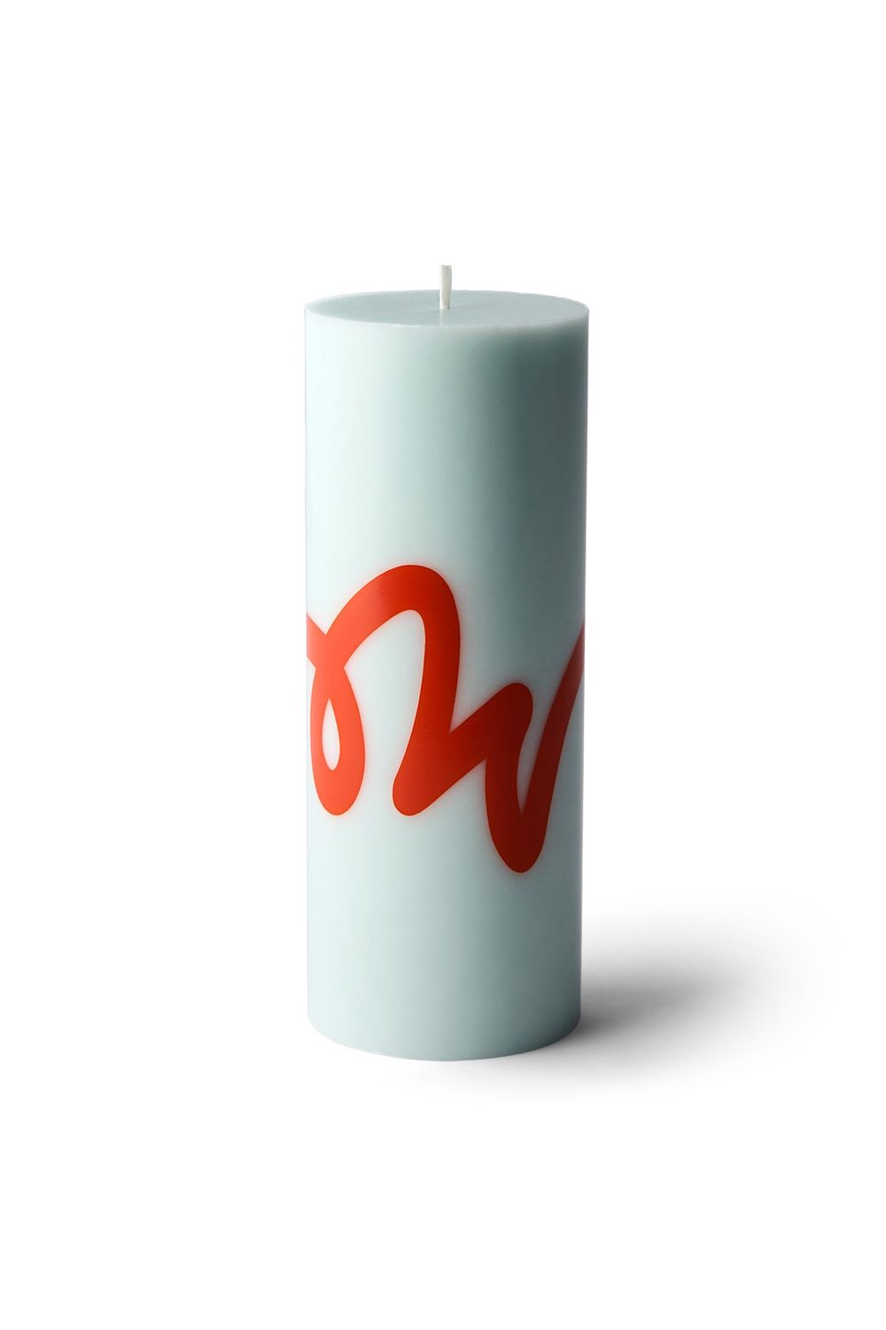 Studio About · Pilaar kaars mint/red