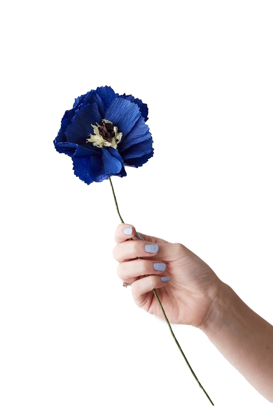 Studio About · Paper flower peony blue