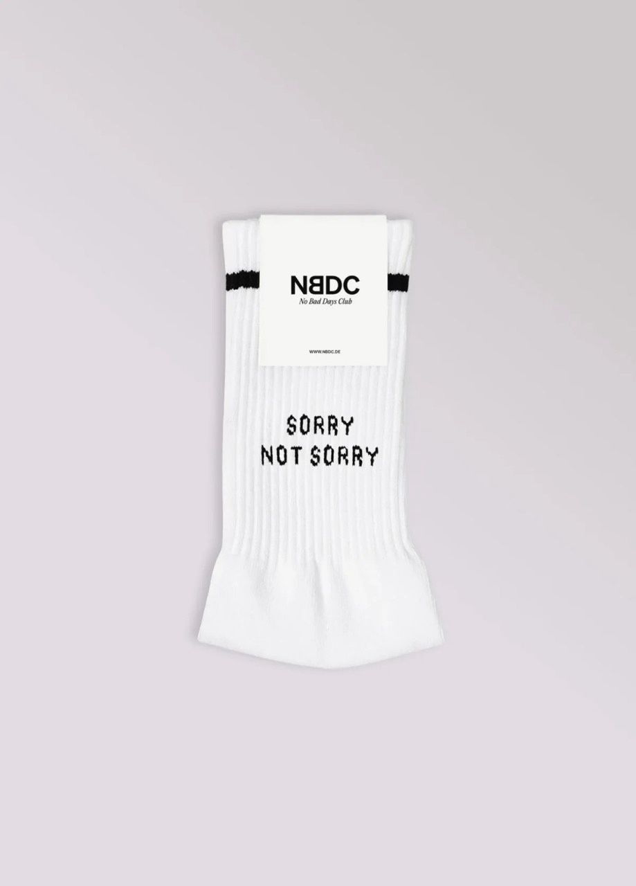 No Bad Days Club · SORRY NOT SORRY SOCKS