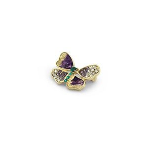 Broche · vlinder gold-purple-green