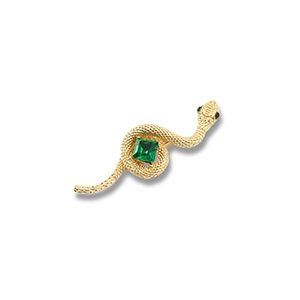 Broche · slang gold-green