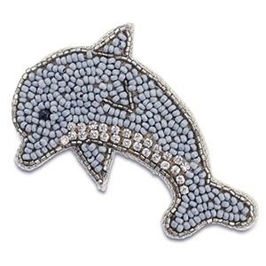 Broche · dolfijn grey-silver