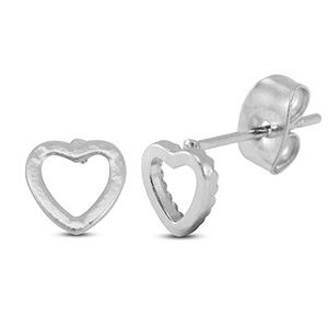 Oorbellen · open hart silver