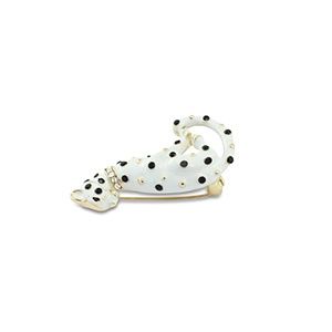 Broche · luipaard white-black-gold