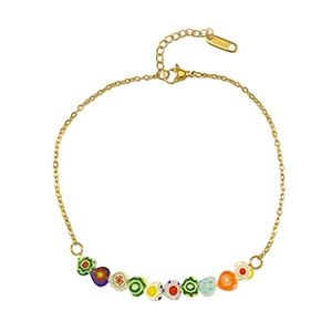 Armband millefiori gold-multicolour