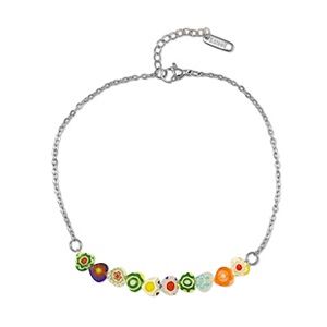 Armband millefiori silver-multicolour