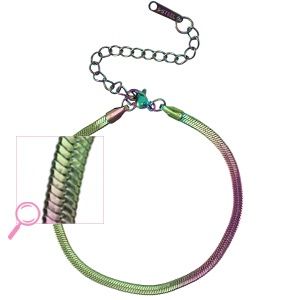Armband snake purple-green