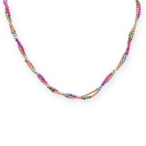 Ketting kralen gold-multicolour