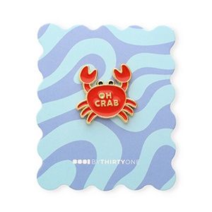 Pin met kaartje · 'oh crab'