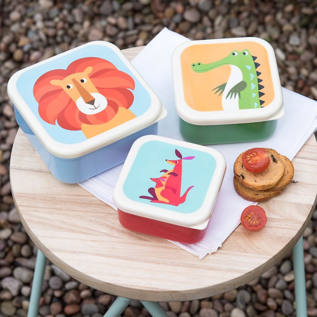 REX · Snackboxen (set van 3) - Kleurrijke wezens