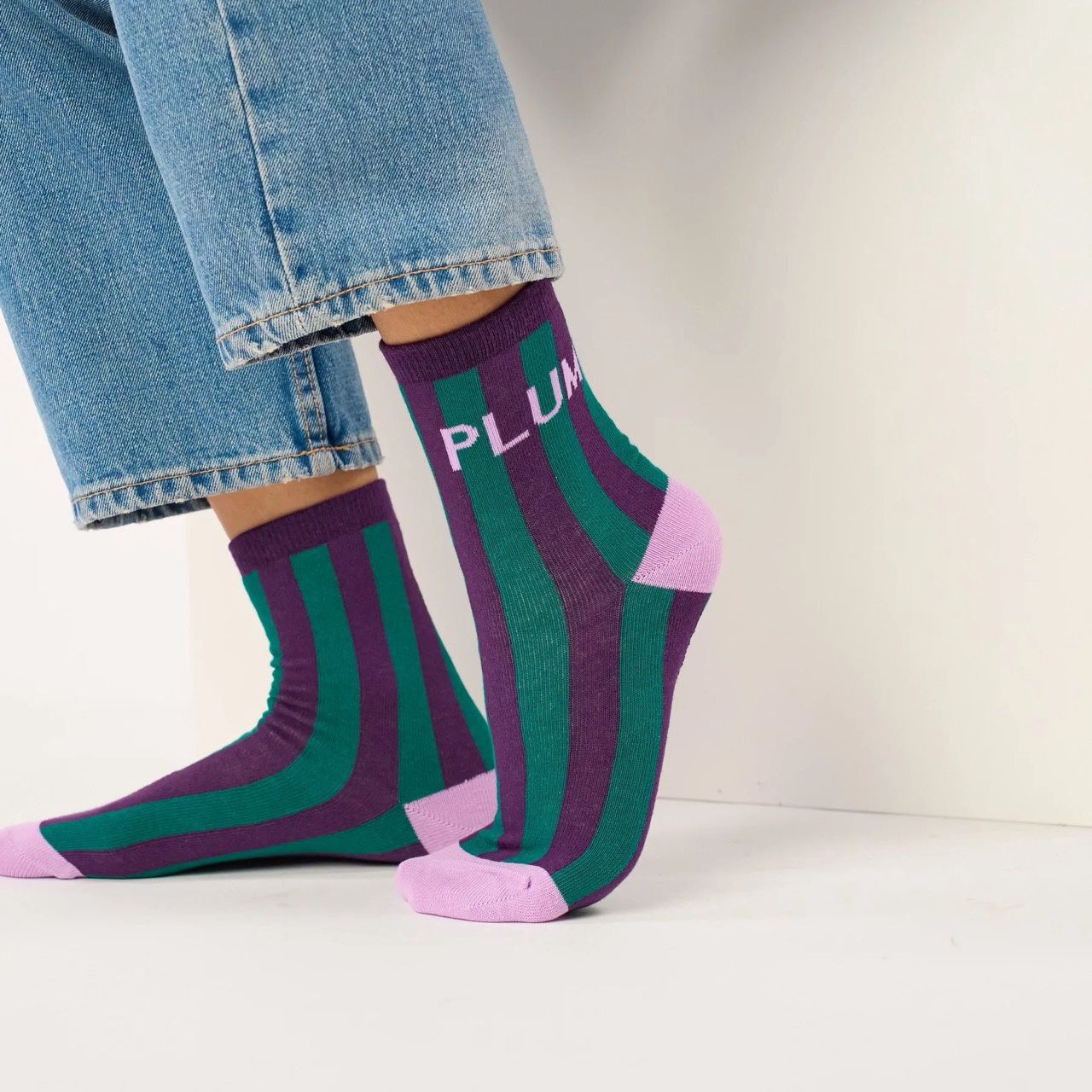 Billybelt · Gestreepte sokken - Plum