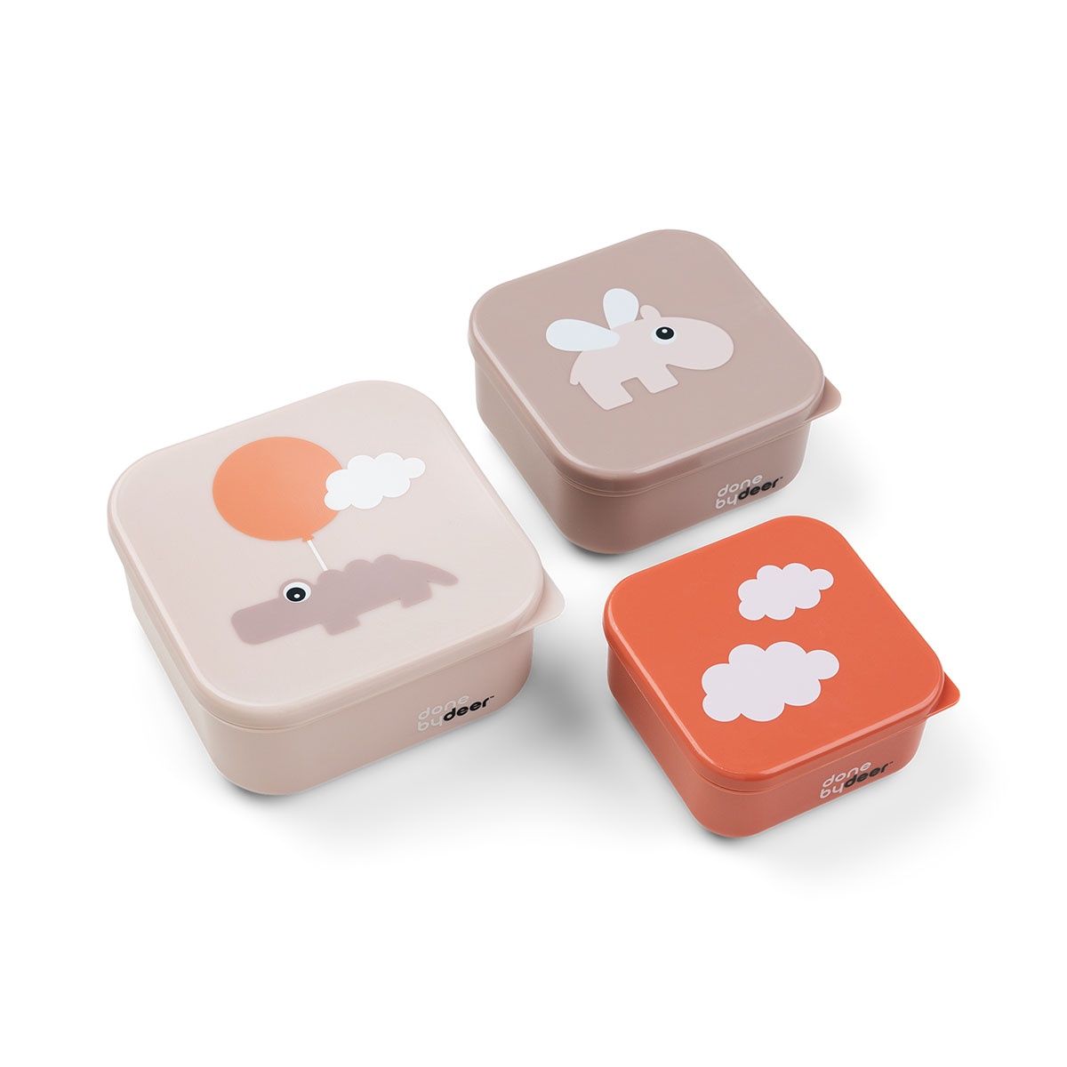 Done by Deer · Snack box set 3 stuks - gelukkige wolken - poeder