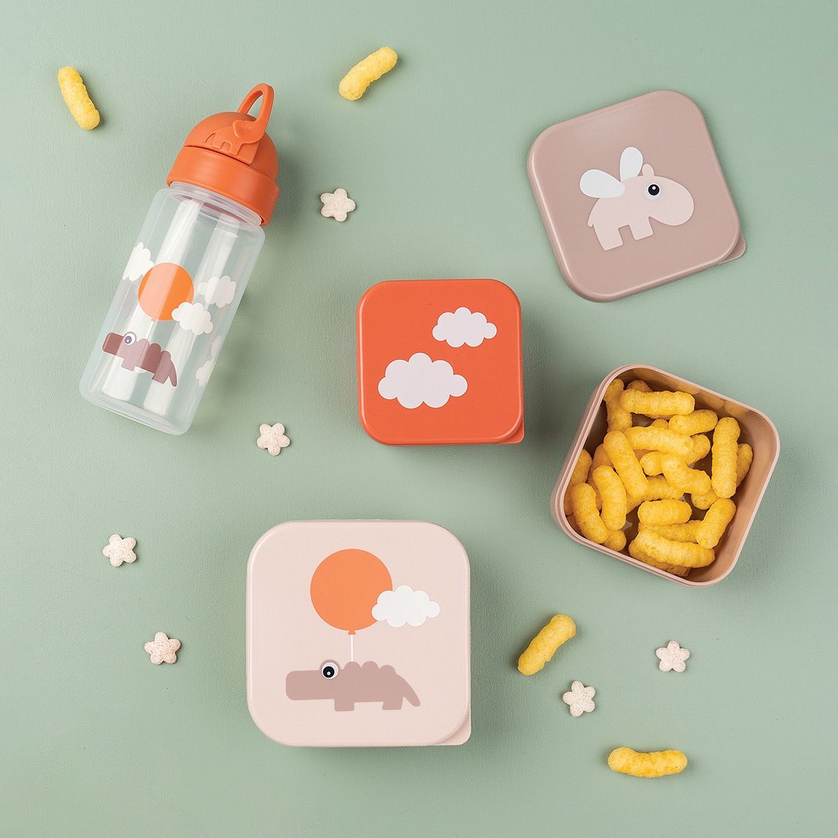 Done by Deer · Snack box set 3 stuks - gelukkige wolken - poeder