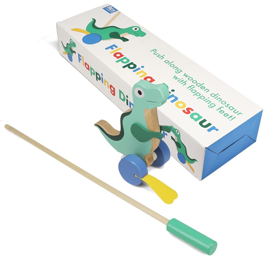 REX · Houten trekspeelgoed - dino