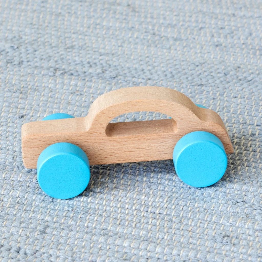 REX · Houten auto blauw