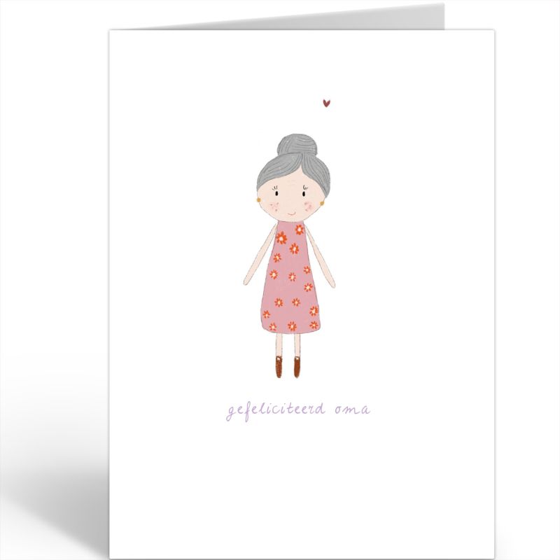 Wenskaart Nadine · GEFELICITEERD OMA