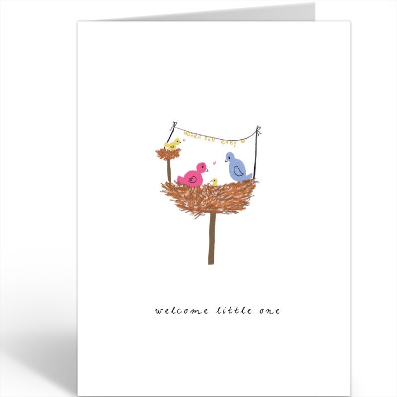 Wenskaart Nadine · WELCOME LITTLE ONE