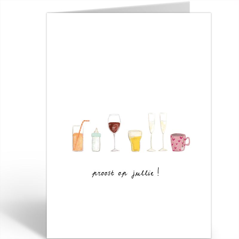 Wenskaart Nadine · PROOST OP JULLIE!