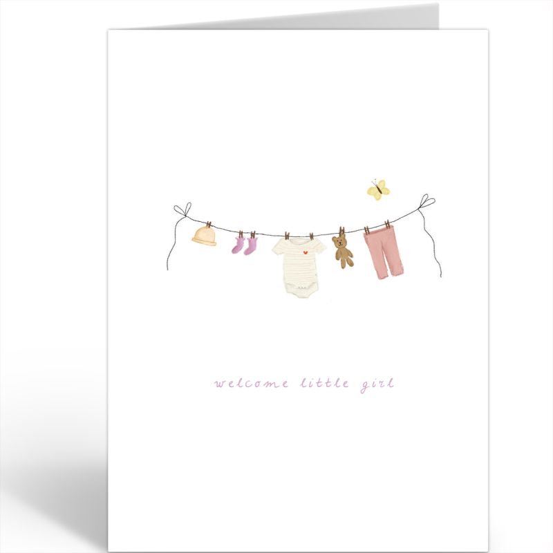 Wenskaart Nadine · WELCOME LITTLE GIRL