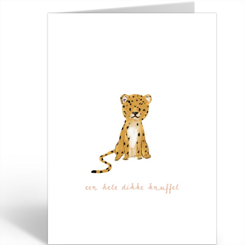 Wenskaart Nadine · EEN HELE DIKKE KNUFFEL