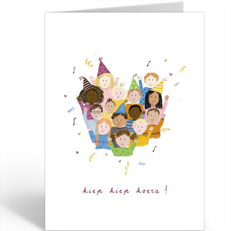 Wenskaart Nadine · HIEP HIEP HOERA KIDS!